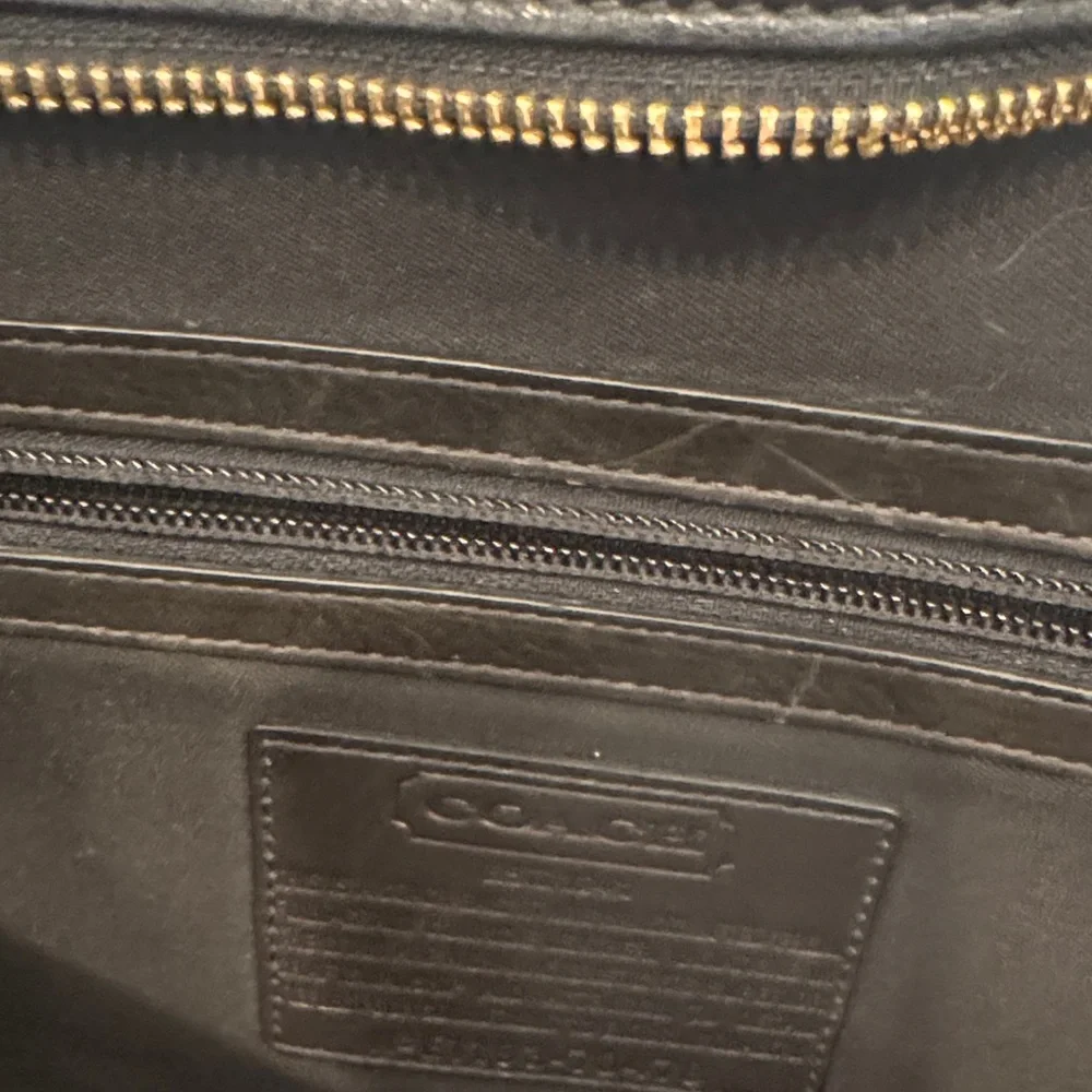 Coach Black Leather Briefcase